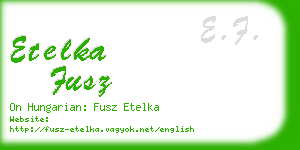 etelka fusz business card